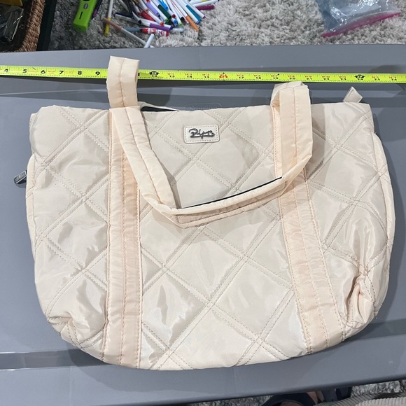 Beijo Handbags - Beijo Beige Quilted Tote Bag